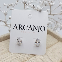 Brinco Gota Zircônia Cristal Prata 925