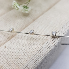 Brinco Piercing 3 Pontos de Luz Prata 925 na internet