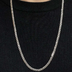 Corrente Masculina 3mm Grumet 60 cm Prata 925