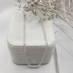 Chocker Riviera Lisa 2mm 35+5 cm Prata 925