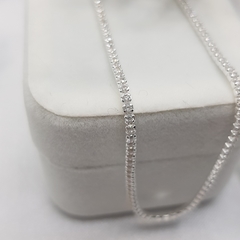Chocker Riviera Lisa 2mm 35+5 cm Prata 925 - PratasArcanjo