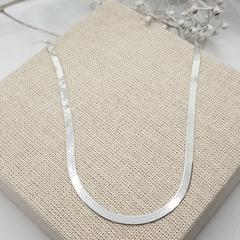 Corrente Lisa Laminada 3mm 40 cm Prata 925
