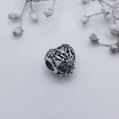 Berloque Cravejado Coração Estrelas Prata 925 - comprar online