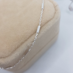 Corrente Cartier Chapinhas 45cm Prata 925 - PratasArcanjo