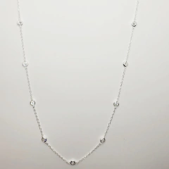 Corrente Pontos de Luz 60+5cm Prata 925