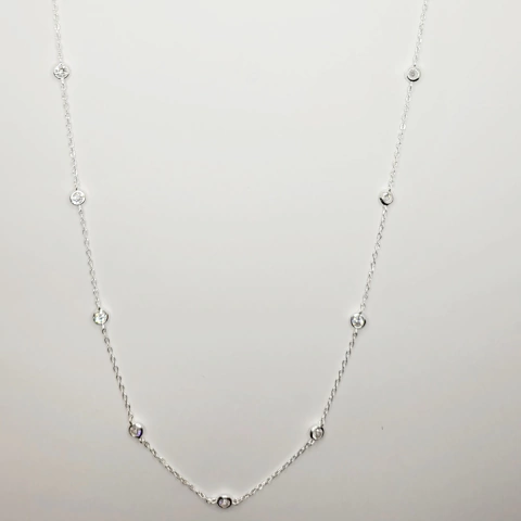 Corrente Pontos de Luz 60+5cm Prata 925