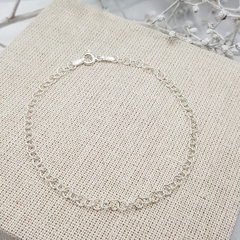 Pulseira Elo Redondo 21 cm Prata 925