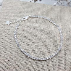 Pulseira Riviera Com Extensor 16 + 3,5 cm Prata 925
