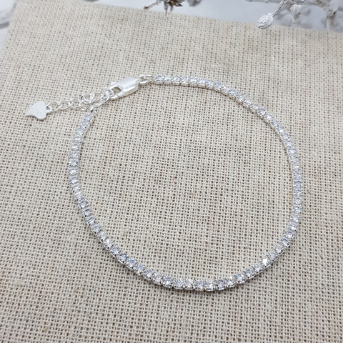 Pulseira Riviera Com Extensor 16+3,5cm Prata 925