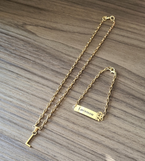 conjunto colar e pulseira
