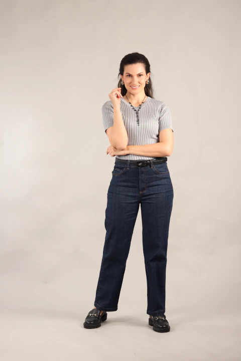 Blusa de tricô canelada Ramos