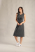 Vestido com pregas Musgos