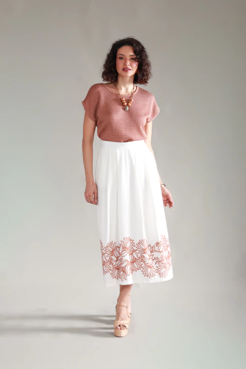 Saia com Bordado Dunas