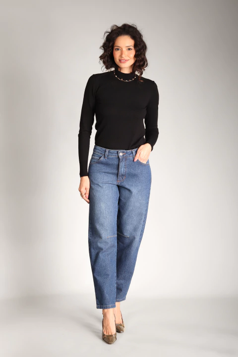Calça Jeans Barrel Andina