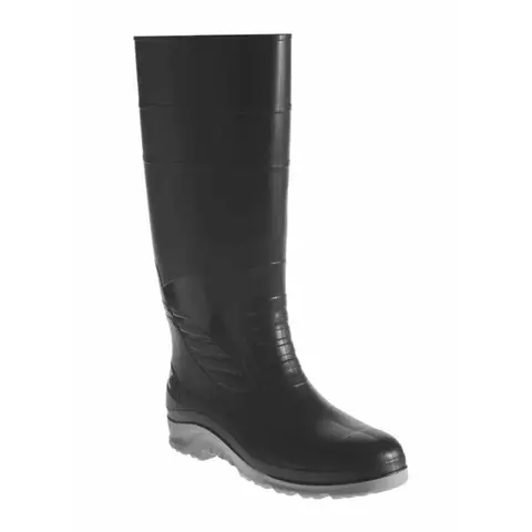 Bota industrial de goma Ombu PVC caña larga negra (Con puntera)