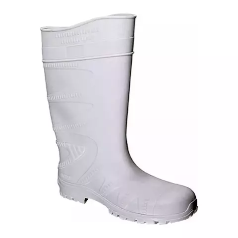 Bota urbana de goma Ombu PVC caña larga blanca (Sin puntera)