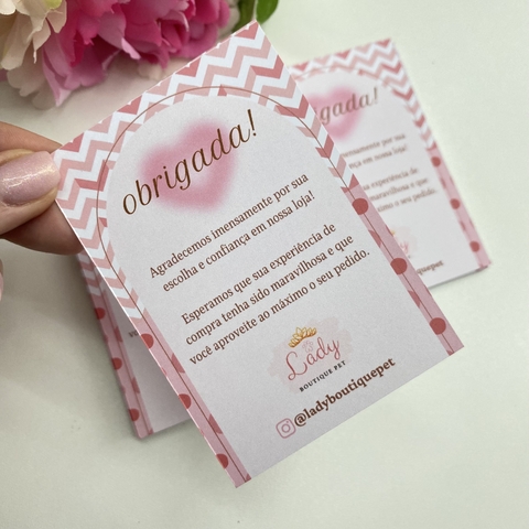 Cartão de Agradecimento Personalizado - comprar online