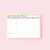 Bloco Planner Semanal Amarelo