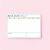 Bloco Planner Semanal Verde