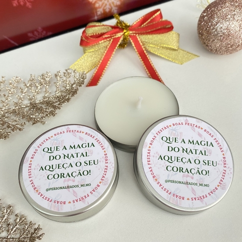Vela Aromática com frase Final de Ano - 10 unid