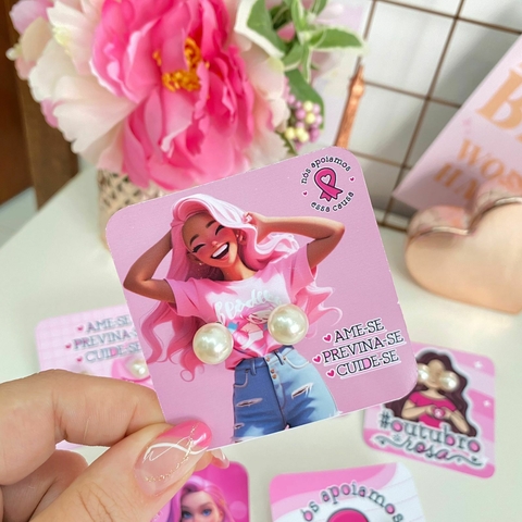 Tag com Brinco - Outubro Rosa