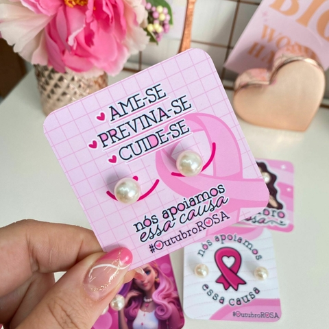 Tag com Brinco - Outubro Rosa
