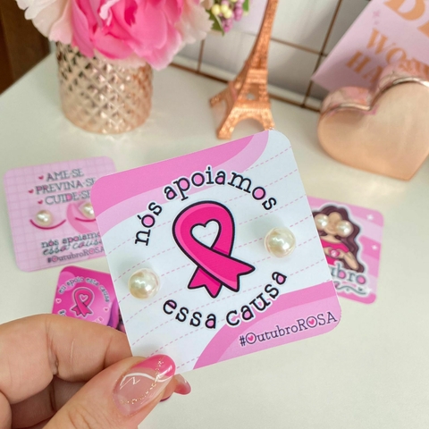 Tag com Brinco - Outubro Rosa