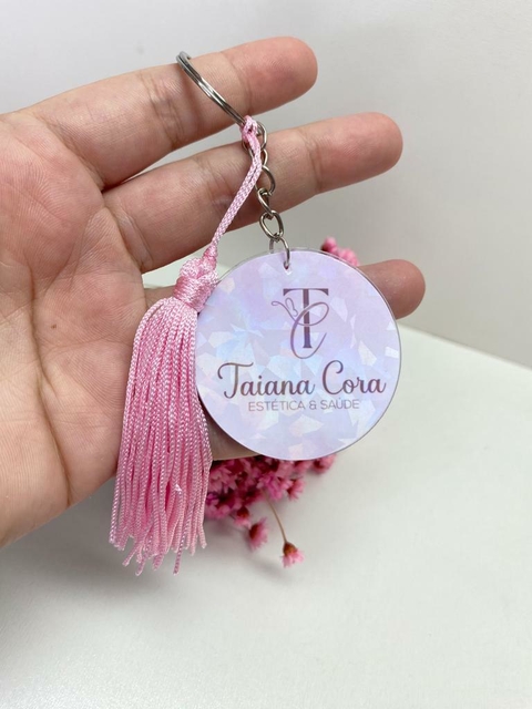 Chaveiro de Acrílico Holográfico com Tassel - Personalizado - comprar online