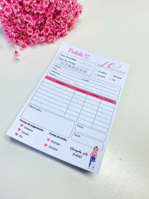 Bloco de Pedido Personalizado