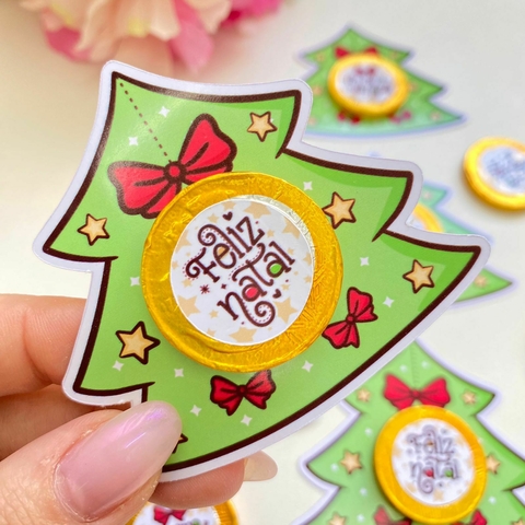 Árvore de Natal com Moeda de Chocolate