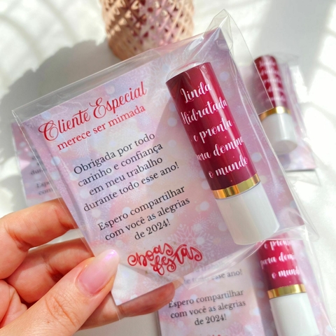 Card com Protetor Labial Manteiga de Cacau Natal - 10 Unidades