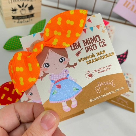 Tag Xuxinha Laço - Festa Junina