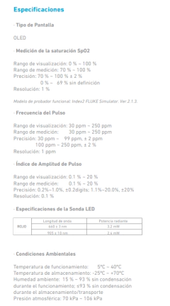 Imagen de OXIMETRO DE PULSO P/DEDO C/CURVA Y ESTUCHE HAND