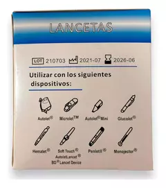LANCETAS PARA SANGRE (PLASTICA P/DISPARADOR) X200U PHARMACARE en internet