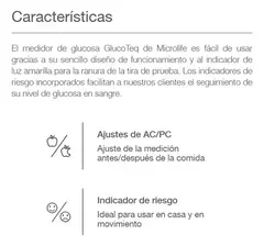 MEDIDOR DE GLUCOSA GLUCOTEQ KIT MICROLIFE - All Insumos