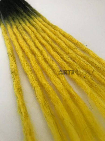 DREAD SINTÉTICO PRETO E AMARELO