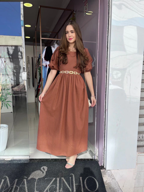 Vestido Milena - Marrom