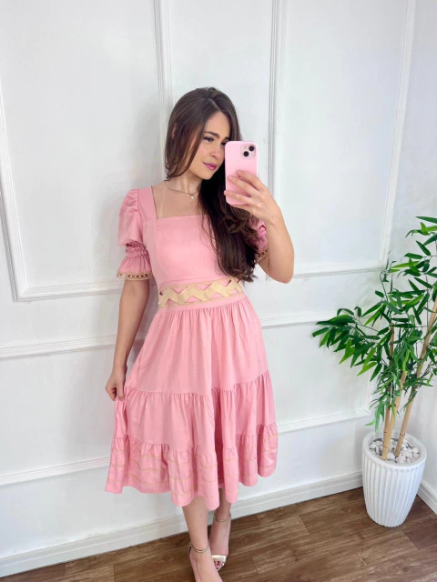 Vestido Mary - Rosa