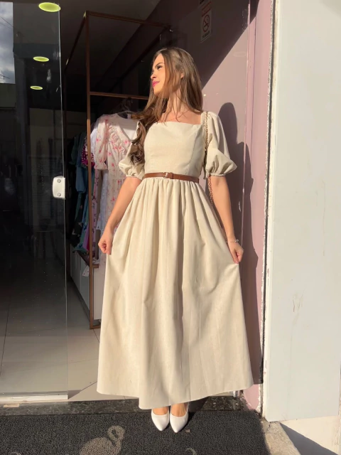 Vestido Milena - Areia - comprar online