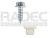 MUELA PORTA PLACA UN C/TORNILLO #14 CAB.HEX 3/8/1/4 X 3/4 ZINC BRILLAN 50PZ