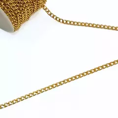 Corrente de aluminio dourada 6mm X 11mm - comprar online