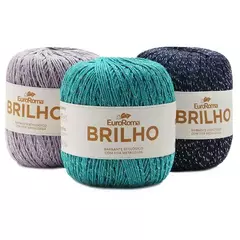 Barbante EuroRoma Brilho Prata n°6 400g