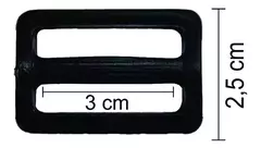 Regulador De Alça 30 Mm Plástico Retangular