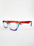 ÓCULOS DE GRAU LARANJA COM AZUL E ROXO AF 013 - comprar online