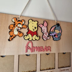 Cartel para fotos de primer añito - con apliques pintados en internet