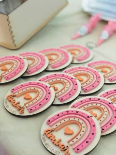 Souvenir Arcoiris Pastel Naranja