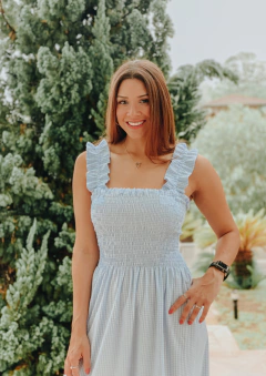 Vestido Letícia (vichy medio azul bebê)