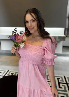 Vestido Luciana rosa