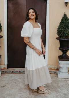 Vestido Ester off + cappuccino