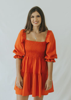 Vestido Marina curto Laranja - comprar online